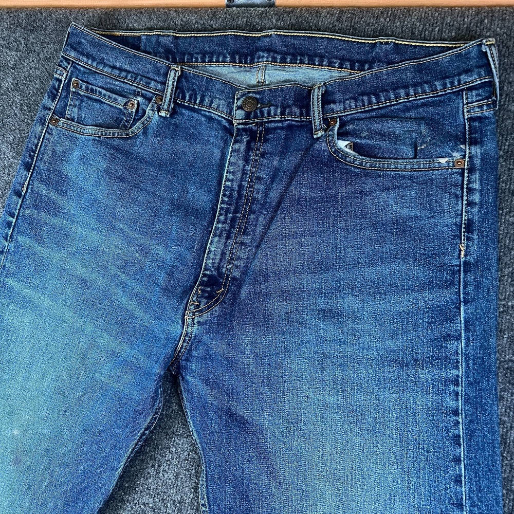 Levi's 505 Jeans Mens 40x31 Blue Denim Cotton Stretch High Rise Straight Leg